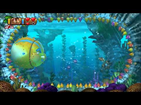 Donkey Kong Country: Tropical Freeze - 100% Walkthrough - 4-Boss Fugu Face-Off