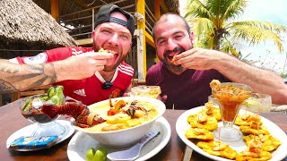 Nicaraguan PACIFIC SEAFOOD!! Levanta Muerto & Clam Ceviche in Las Peñitas, Nicaragua!!