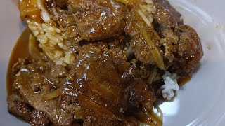 SMOTHERED BEEF LIVER & ONIONS!!