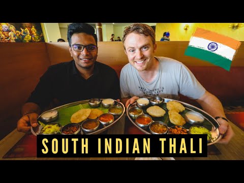 外籍人士首次嘗試南印度THALI ?學會用手吃泰利飯的方法] ? (FOREIGNERS Try South Indian THALI for the FIRST TIME ?? [Learning How to Eat Thali With Hands])