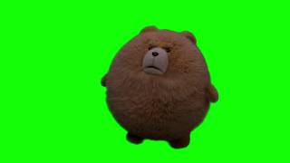 Ted popping out of the dryer green screen