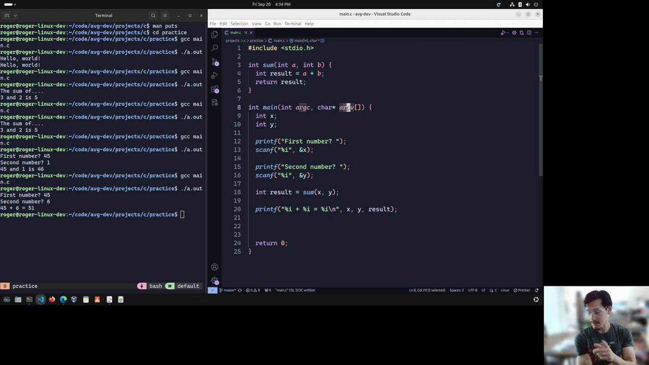 37 - Practicing C Programming with Small Programs