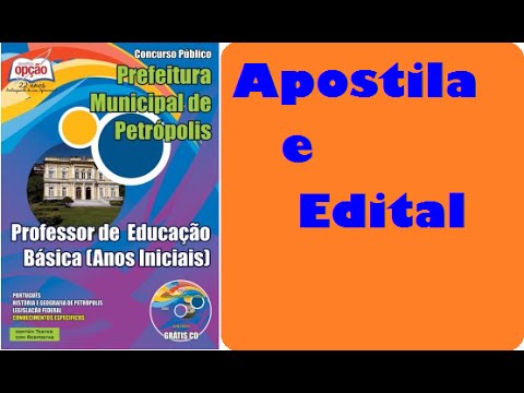 Apostila e Edital Concurso Prefeitura de Petrópolis 2015 Professor