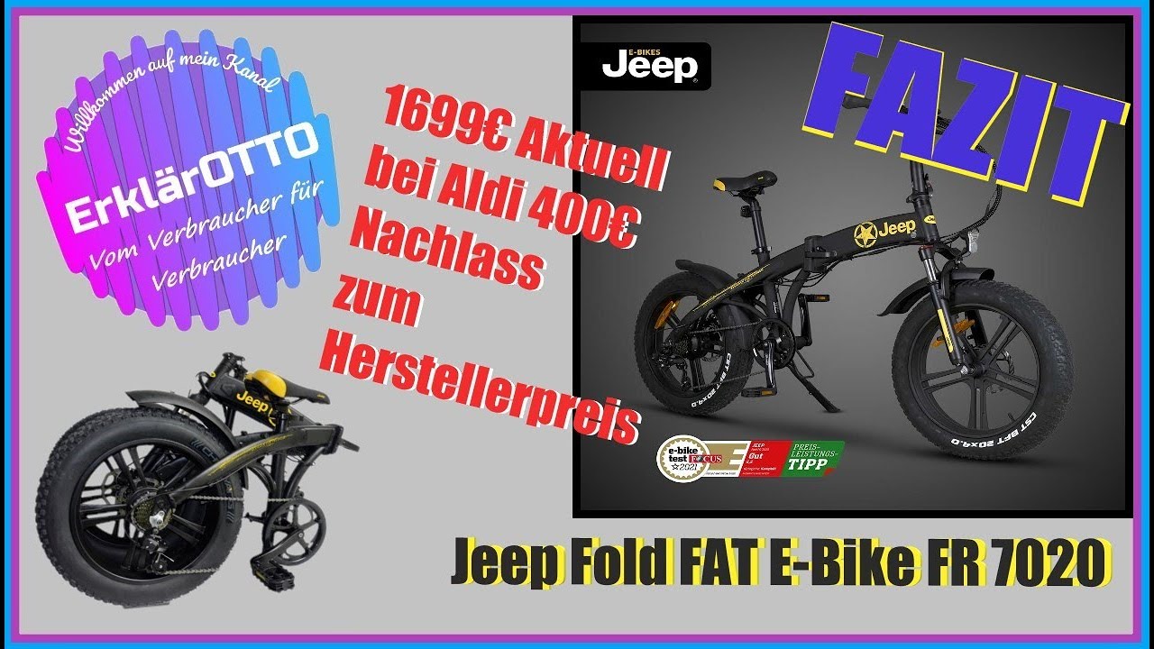 Jeep Fold FAT E-Bike🔋 FR 7020⭐Das FAZIT⭐ Aktuell bei Aldi im Angebot 1699€ UVP 2099€