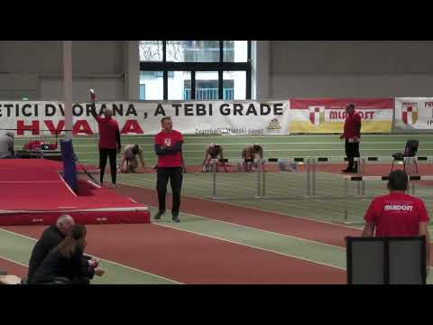PETOBOJ 60m prepone JUNIORKE [Ž], 2 skupine, Anja Tvrtković - Dvoransko PH u višebojima 2023