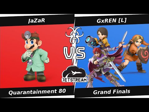Quarantainment 80 Grand Finals - JaZaR (Dr Mario) Vs GxREN [L] (Roy, Young Link, Gunner) - SSBU