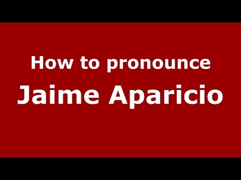 How to pronounce Jaime Aparicio (Colombian Spanish/Colombia)  - PronounceNames.com