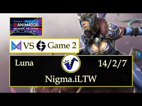 Luna Dota 2 - Nigma.iLTW - 14/2/7 - Safe Lane / Pos 1 - Team Nigma VS Evil Geniuses - AniMajor
