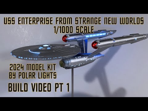 SNW USS Enterprise im Maßstab 1/1000 von Polar Lights, Bauvideo