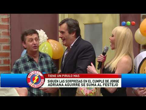 Adriana Aguirre le canta el feliz cumpleaños a Jorge - Peligro Sin Codificar