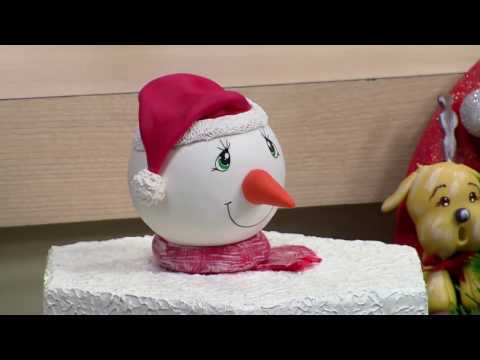 Mulher.com - 02/12/2016 - Boneco de neve em biscuit - Elexandra Azevedo P2