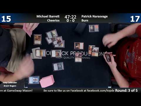 Modern FNM w/ Commentary 9/15/17: Michael Barett (Cheerios) vs. Patrick Narsavage (Burn)