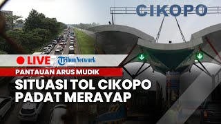PANTAUAN ARUS MUDIK 2022: Situasi Tol Cikopo Padat Merayap