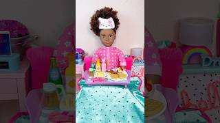 Our Generation Doll Morning Routine With Breakfast In Bed! #shorts #babydolls #dolls #doll