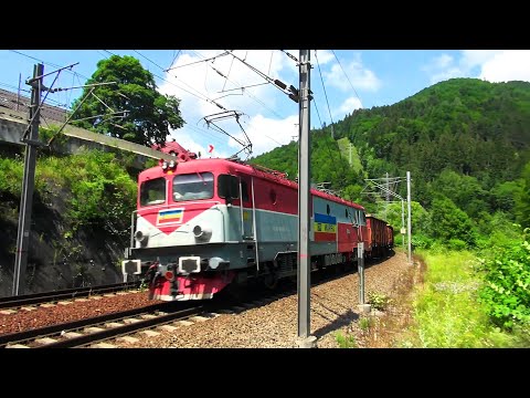 Freight Trains in Carpathians Mountains-Trenuri Marfare-Sinaia-Munții Carpați-Iulie 2021