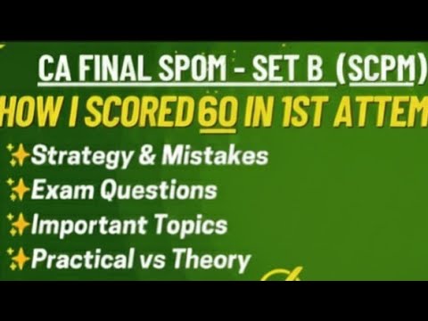 SPOM Set B EXAM Strategy | How to Pass with Just ONE Day of Study