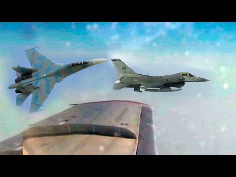Российский Су 27 не позволил истребителю F 16 ВВС НАТО приблизиться к самолету Шойгу