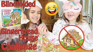 Blindfolded Gingerbread House Challenge! | Crazy8Family