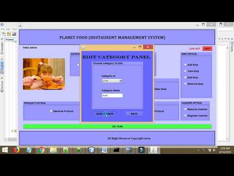 Restaurant Management System Project Java Oracle | Desktop Based