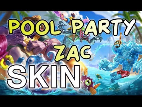 Pool Party Zac Skin Spotlight - [LOL PBE] - I'm blue - League Of Legends