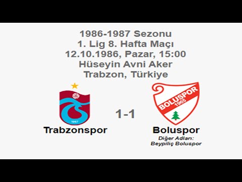Trabzonspor 1-1 Boluspor [HD] 12.10.1986 - 1986-1987 Turkish 1st League Matchday 8