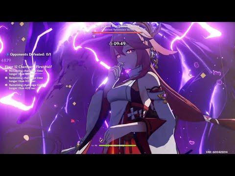 First Time Mono Electro Team with C0 Yae | 2.4 Floor 12 Abyss Showcase | Genshin Impact | Day 1 F2P