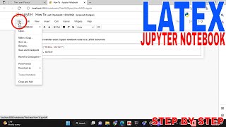 ✅  How To Transfer Exact Jupyter Notebook Code To A LaTeX Document 🔴