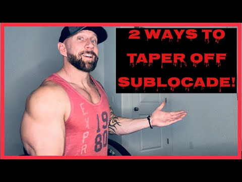 SUBLOCADE TAPER To Minimize WITHDRAWAL Potential 2 Ways To Taper the Shot Suboxone Subutex