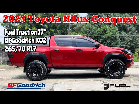 Fuel Traction 17" with BFGoodrich KO2 265x70 R17 on a 2023 Toyota Hilux Conquest @ RNH Tire Supply