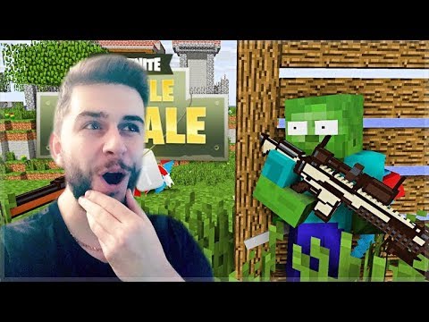 Reacting To Monster School FORTNITE BATTLE ROYALE CHALLENGE! Minecraft Animation
