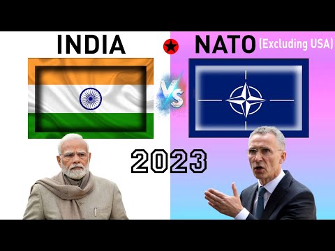India vs NATO (Excluding USA) Military Comparison 2023 || NATO vs India Power Comparison 2023