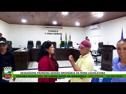 SEXAGÉSIMA PRIMEIRA SESSÃO ORDINÁRIA DA NONA LEGISLATURA