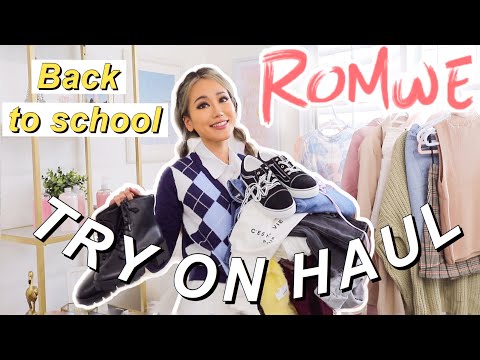 ROMWE try on haul + discount code | back to school / back to campus 2020