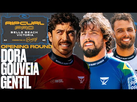 Yago Dora, Ian Gouveia, Ian Gentil | Rip Curl Pro Bells Beach pres by Bonsoy 2025 - Opening Round