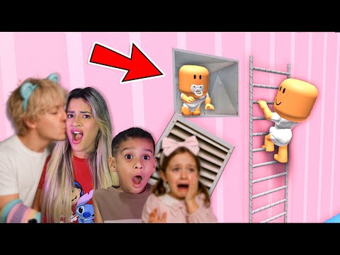 ESCAPANDO DA CRECHE COM MEU IRMÃO E MEUS FILHOS no ROBLOX