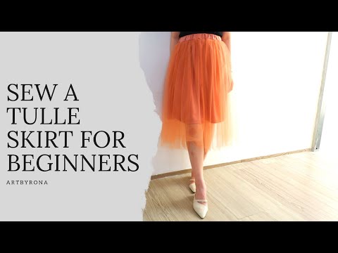 HOW TO SEW SKIRT? - TULLE SKIRT NO ZIPPER ❤️
