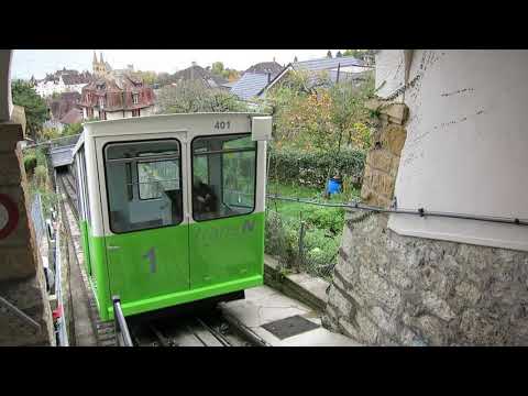 Standseilbahn 2000.01 Neuchâtel Ecluse - Plan Ankunft in der Bergstation Video 1