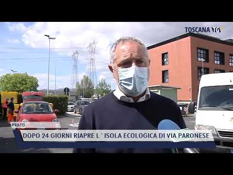 2021-05-13 PRATO - DOPO 24 GIORNI RIAPRE L'ISOLA ECOLOGICA DI VIA PARONESE
