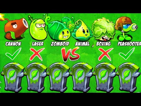 All Plants *3 POWER UP VS 30 Gravestone - Plants Vs Zombies 2