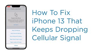 iPhone 13 Cellular Signal Keeps Dropping After An Update (iOS 15.2.1)
