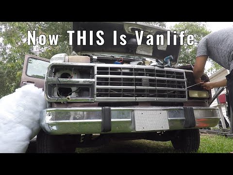 Vanlifing At Its Finest (new steering column, headlight repair, more building, and beaching!)