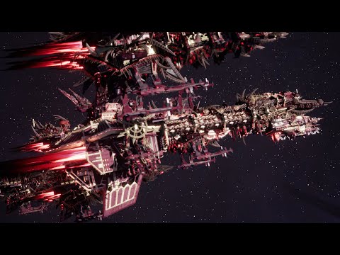 World Eaters vs Imperial Navy - Skalgrim Mod - Massive Battle - Battlefleet Gothic Armada 2