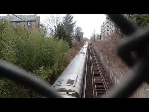 MTA LIRR M7 Train Approaching Bayside Station