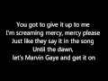 Charlie Puth ~ Marvin Gaye ft. Meghan Trainor Lyrics