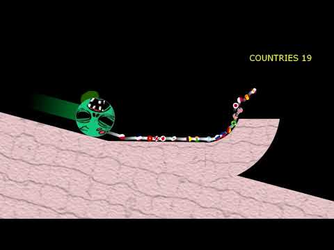 Escape from the Zombie Monster - Survival Marble Race in Algodoo