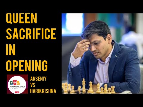 Pentala Harikrishna Shocks Everyone with a Queen Sacrifice in Opening | FIDE World Cup 2025 Goa