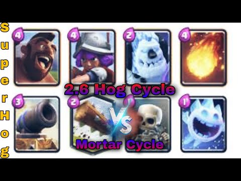 Clash Royale | 2.6 Hog Cycle VS Mortar Cycle (+7300🏆) 💪
