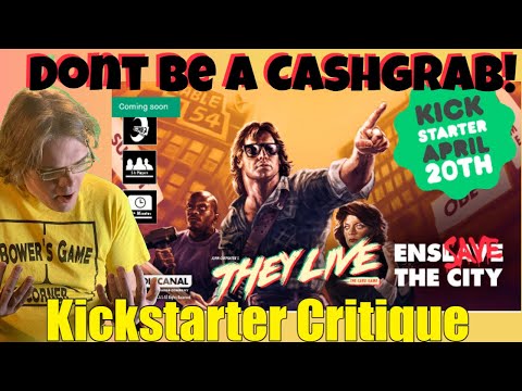 They Live: The Card Game - Save The City/Enslave The City - Kickstarter Critique Review