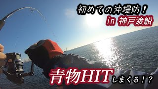 初の沖堤防で半日粘ってみたら…【タチウオタックル曲がりすぎたwww】
