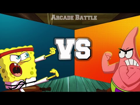 Super Brawl Showdown - Classic SpongeBob vs. Patrick Star - Full Match Gameplay 2023